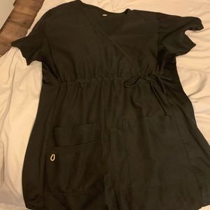 Black maternity scrub set
